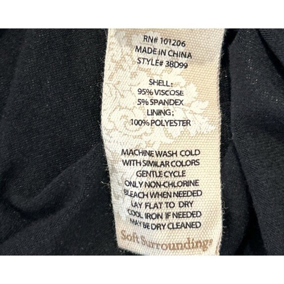 Soft Surroundings Here To Infinity Striped Maxi Dress Black Tan Size Pet Lg - Picture 6 of 8